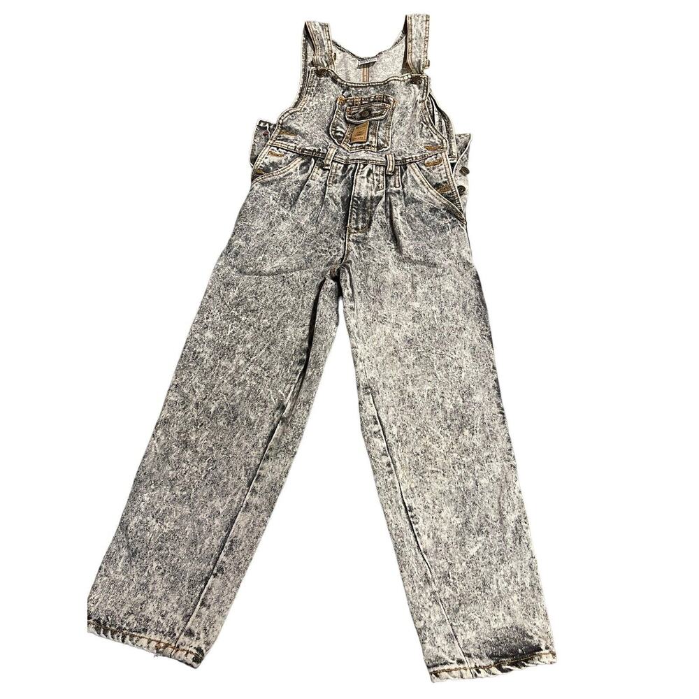 Vintage 80’s U.S. Army Javolis Overalls Distressed Black & White Size 10 Kids